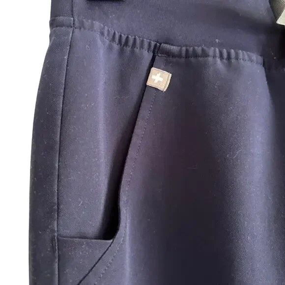 FIGS Zamora Jogger Scrub Pants XS Navy Medical Pants w/Pockets Elastic Waist - Picture 3 of 12